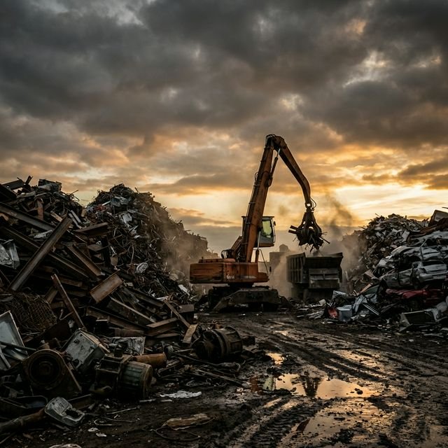 Patio de chatarra Chatarrería JARA Madrid Puente de Vallecas - compra de hierro, cobre y aluminio