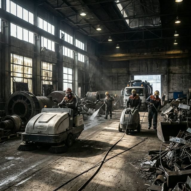 Vaciado y limpieza de naves industriales Madrid - retirada maquinaria